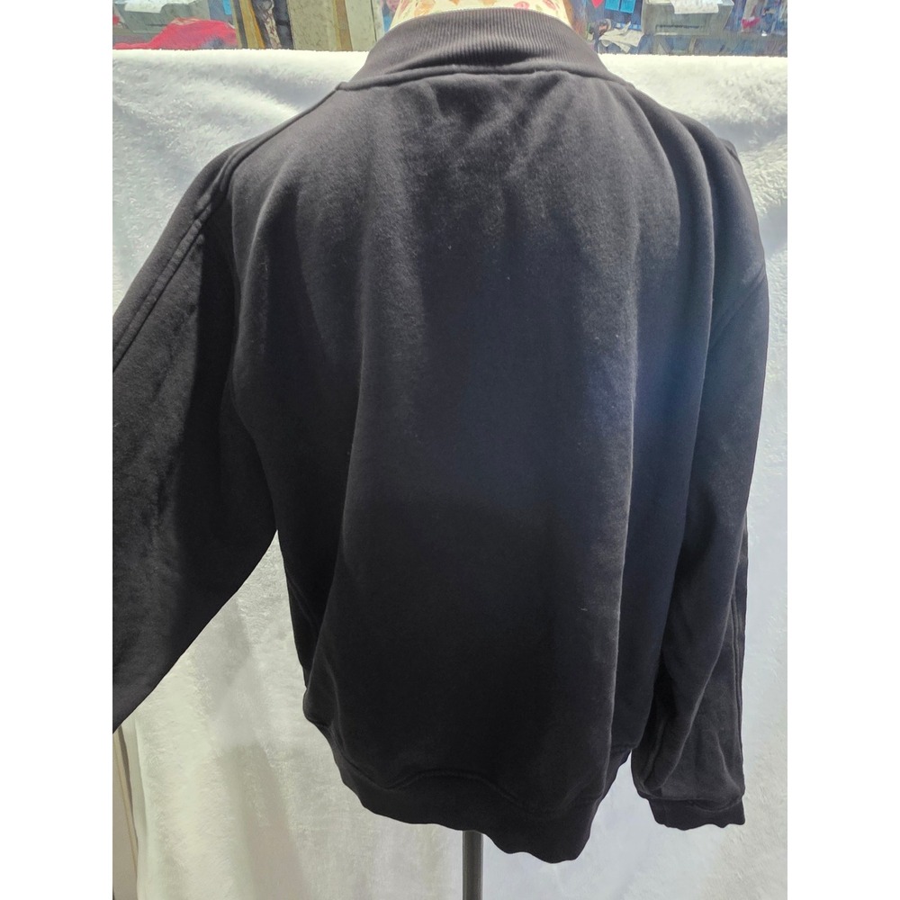 Lululemon Chill On Pullover Perfect Crewneck Sweatshirt Black Cotton Relax Sz 12 - Picture 8 of 10